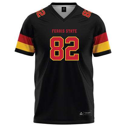 Ferris State - NCAA Football : Kevin Simes - Black Football Jersey-0