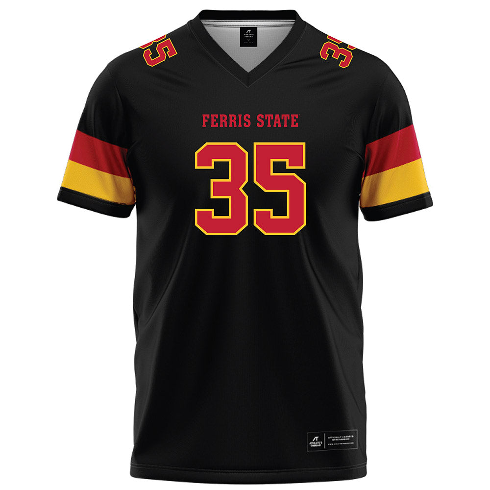 Ferris State - NCAA Football : Jerek Fields - Black Football Jersey-0