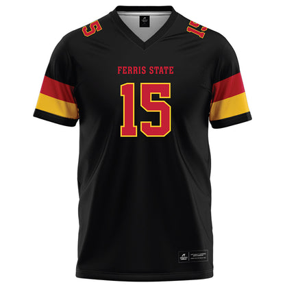 Ferris State - NCAA Football : Jerlaius Watkins - Black Football Jersey-0
