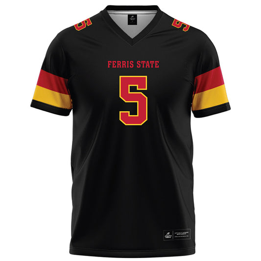 Ferris State - NCAA Football : Jason Williams - Black Football Jersey