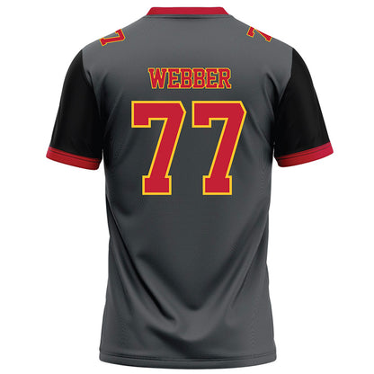 Ferris State - NCAA Football : Tyrone Webber - Graphite Football Jersey-1