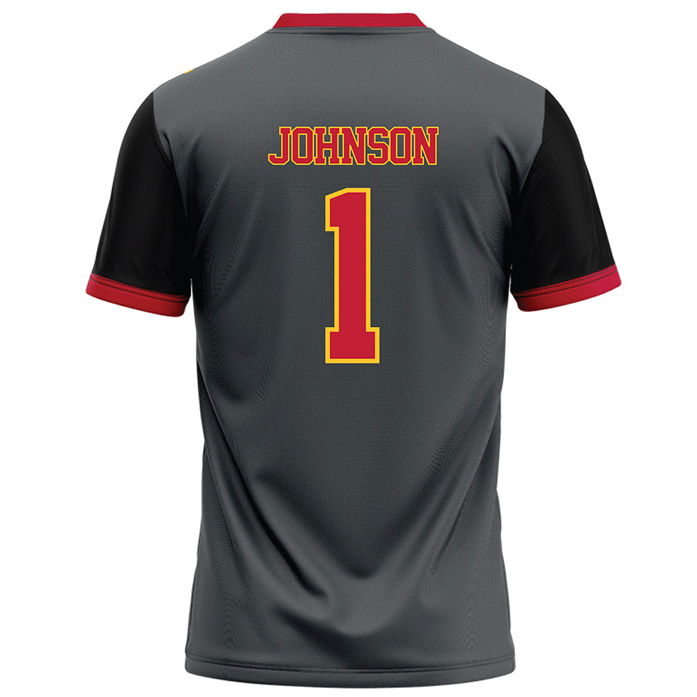 Ferris State - NCAA Football : Jalen Johnson - Graphite Football Jersey-1
