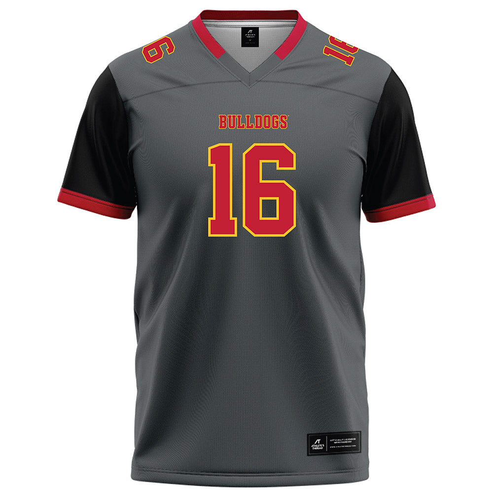 Ferris State - NCAA Football : Tre Rigby - Graphite Football Jersey-0