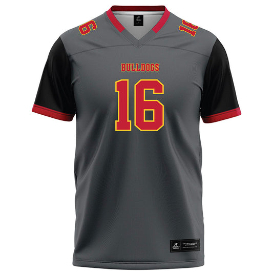 Ferris State - NCAA Football : Tre Rigby - Graphite Football Jersey-0