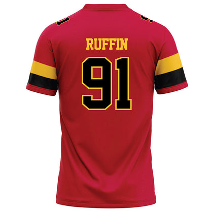Ferris State - NCAA Football : J-vonne Ruffin - Red Football Jersey-1