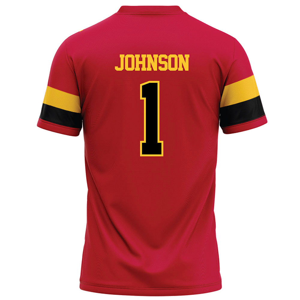 Ferris State - NCAA Football : Jalen Johnson - Red Football Jersey-1