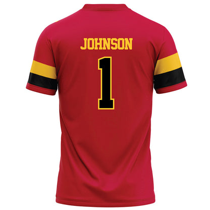 Ferris State - NCAA Football : Jalen Johnson - Red Football Jersey-1