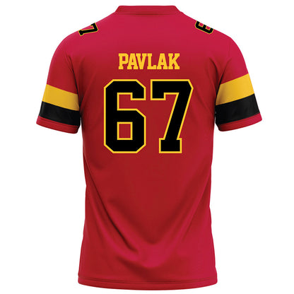 Ferris State - NCAA Football : Avery Pavlak - Red Football Jersey-1