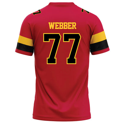 Ferris State - NCAA Football : Tyrone Webber - Red Football Jersey-1
