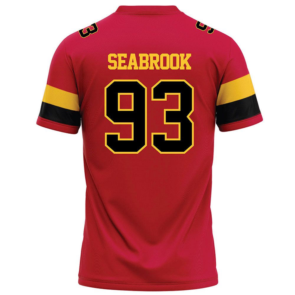 Ferris State - NCAA Football : Erick Seabrook - Red Football Jersey-1