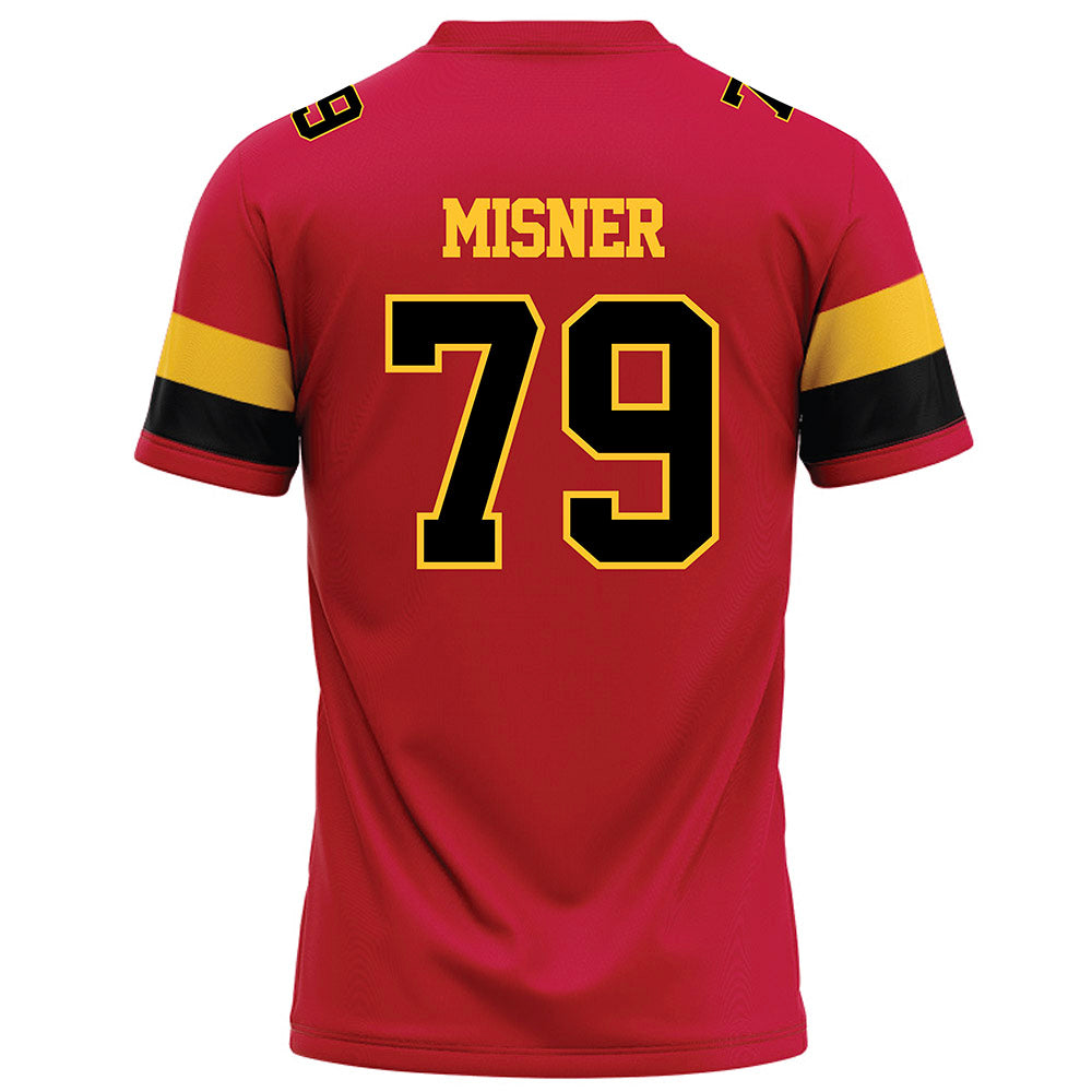 Ferris State - NCAA Football : Mike Misner - Red Football Jersey-1