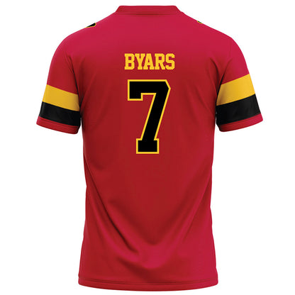 Ferris State - NCAA Football : Zay Byars - Red Football Jersey-1