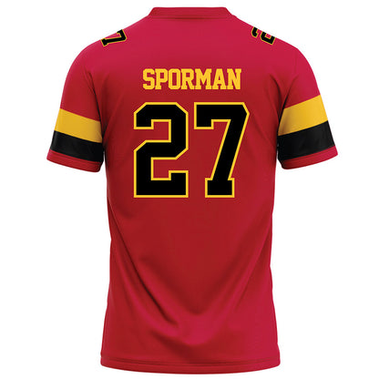 Ferris State - NCAA Football : Ben Sporman - Red Football Jersey
