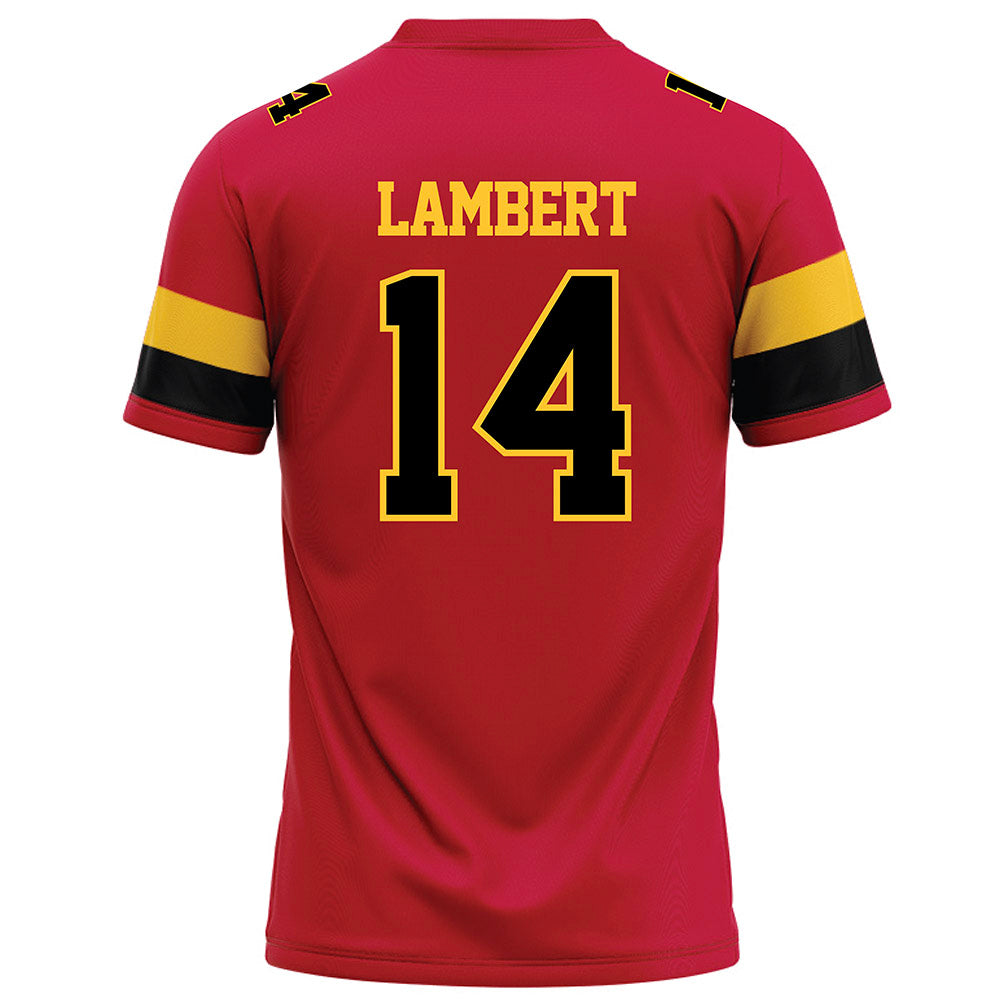 Ferris State - NCAA Football : Stanley Lambert - Red Football Jersey-1
