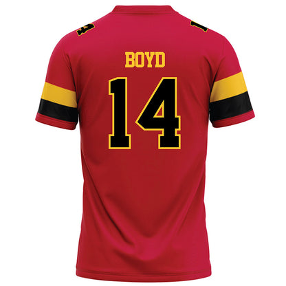 Ferris State - NCAA Football : Sincer Boyd - Red Football Jersey-1