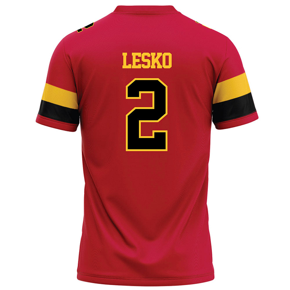 Ferris State - NCAA Football : Derek Lesko - Red Football Jersey-1