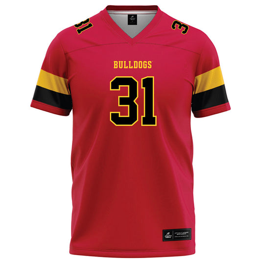 Ferris State - NCAA Football : Ryan Ahern - Red Football Jersey-0