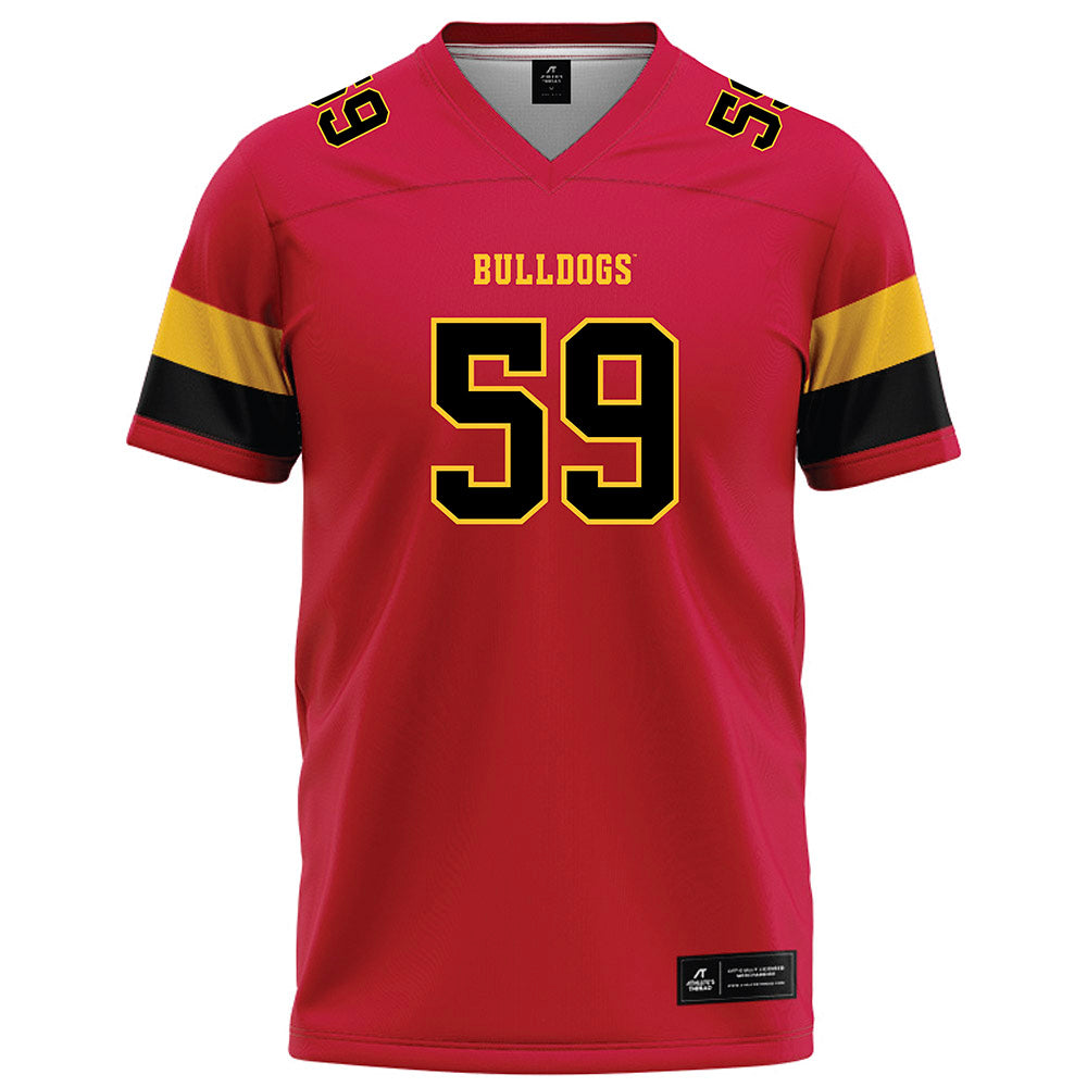 Ferris State - NCAA Football : Isiah Copeland - Red Football Jersey-0
