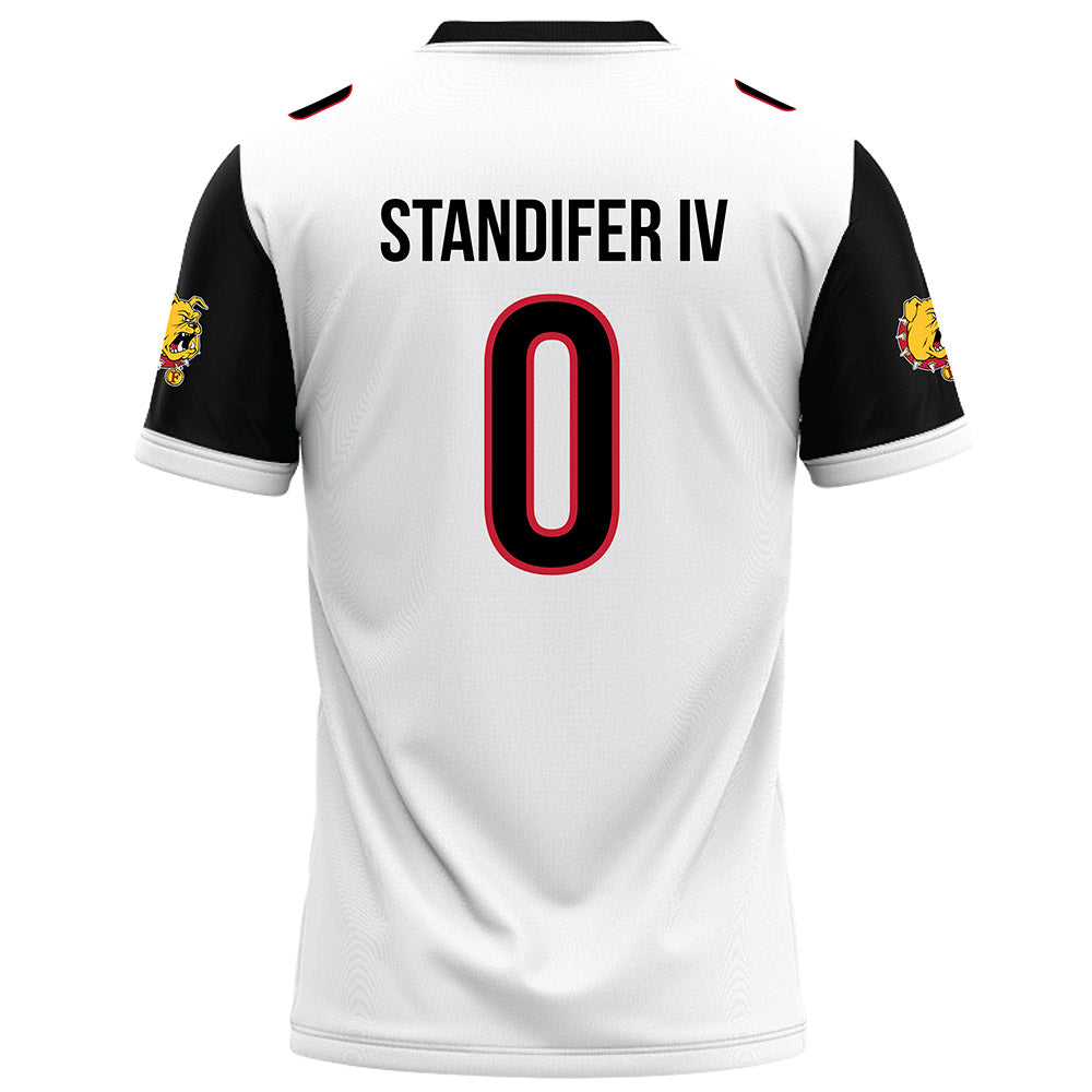 Ferris State - NCAA Football : Milton Standifer IV - White Football Jersey-1