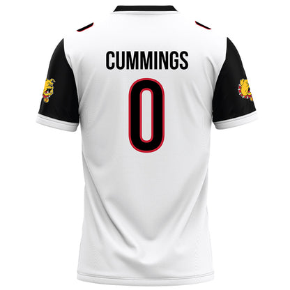 Ferris State - NCAA Football : Sam Cummings - White Football Jersey-1
