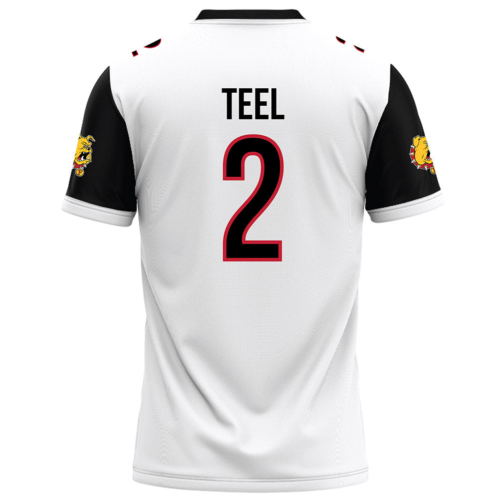 Ferris State - NCAA Football : Odell Teel - White Football Jersey-1