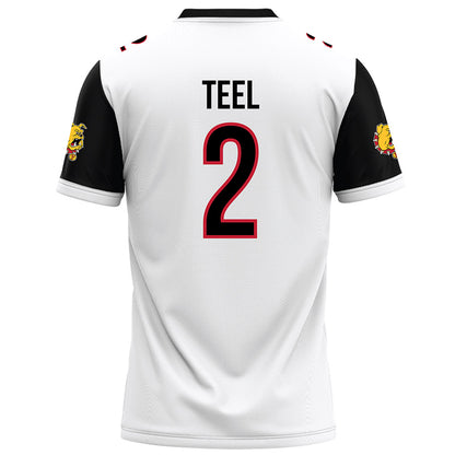 Ferris State - NCAA Football : Odell Teel - White Football Jersey-1