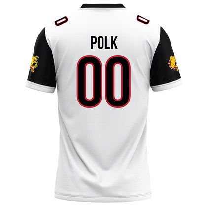 Ferris State - NCAA Football : Victor Polk - White Football Jersey-1