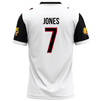Ferris State - NCAA Football : Marcel Jones - White Football Jersey-1