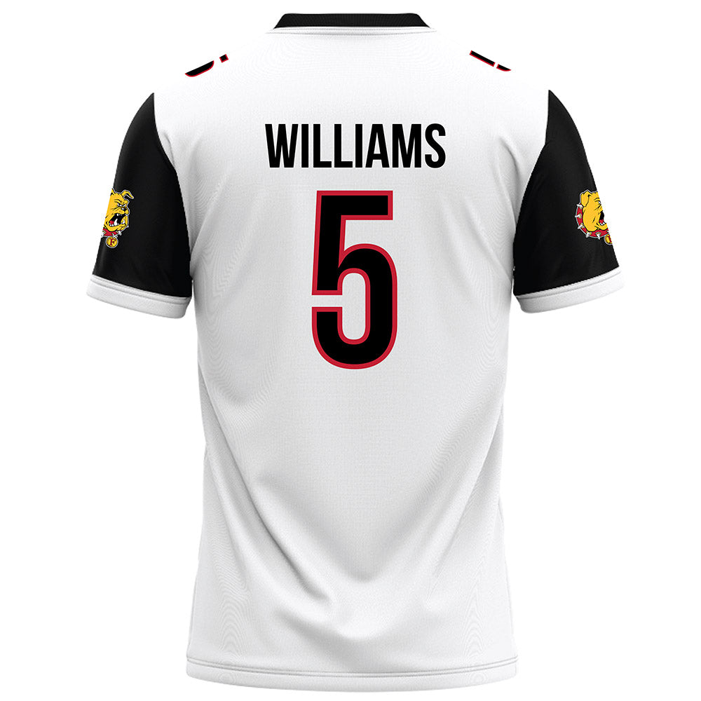 Ferris State - NCAA Football : Jason Williams - White Football Jersey