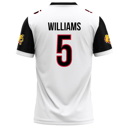 Ferris State - NCAA Football : Jason Williams - White Football Jersey