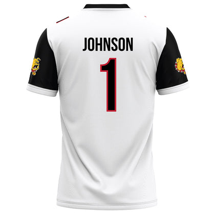 Ferris State - NCAA Football : Jalen Johnson - White Football Jersey-1