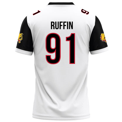 Ferris State - NCAA Football : J-vonne Ruffin - White Football Jersey-1