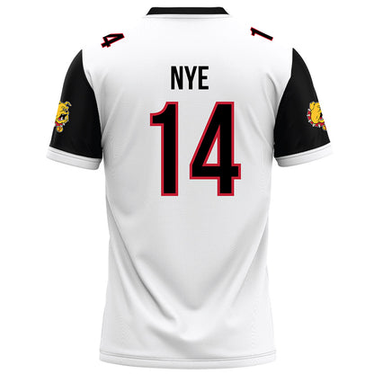 Ferris State - NCAA Football : Cooper Nye - White Football Jersey-1