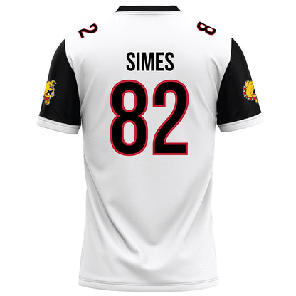 Ferris State - NCAA Football : Kevin Simes - White Football Jersey-1