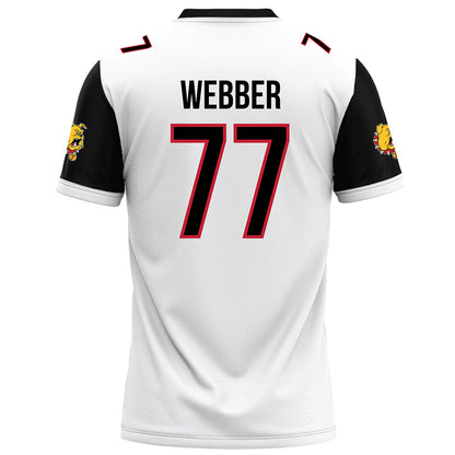 Ferris State - NCAA Football : Tyrone Webber - White Football Jersey-1