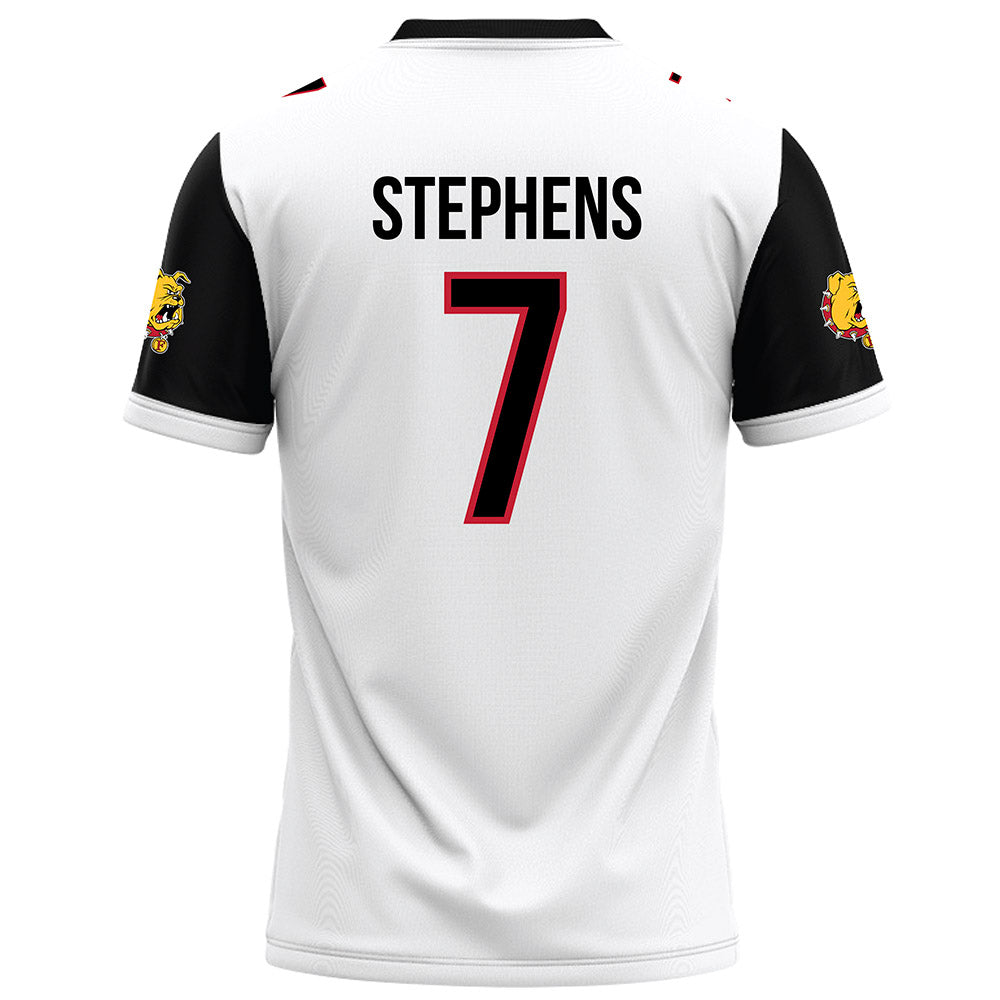 Ferris State - NCAA Football : Shon Stephens - White Football Jersey-1