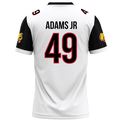 Ferris State - NCAA Football : Maurice Adams Jr - White Football Jersey-1