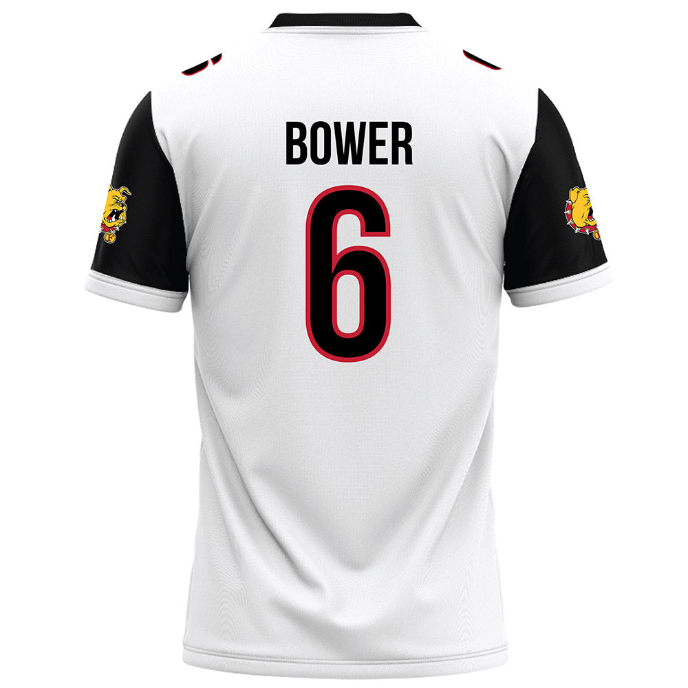 Ferris State - NCAA Football : Tarick Bower - White Football Jersey-1