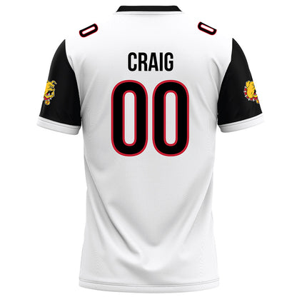 Ferris State - NCAA Football : Theotis Craig - White Football Jersey-1