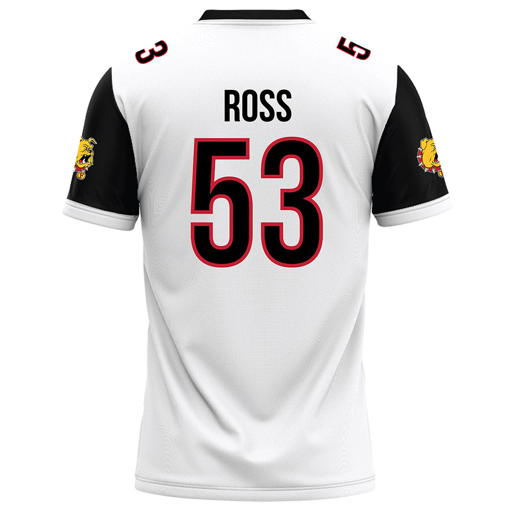 Ferris State - NCAA Football : Ryan Ross - White Football Jersey-1