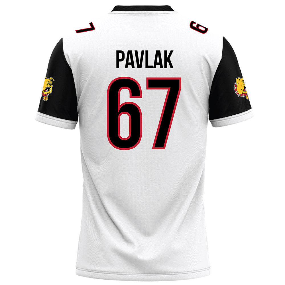 Ferris State - NCAA Football : Avery Pavlak - White Football Jersey-1