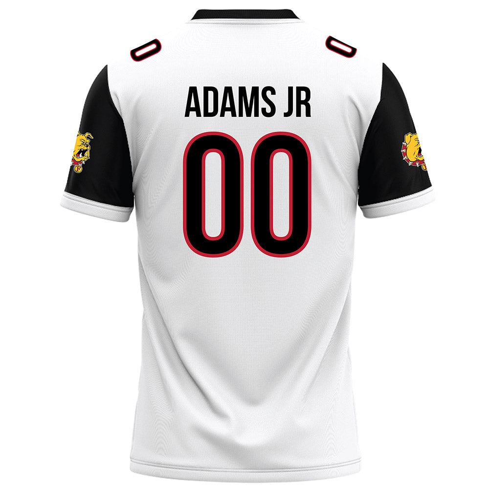 Ferris State - NCAA Football : Maurice Adams Jr - White Football Jersey-1