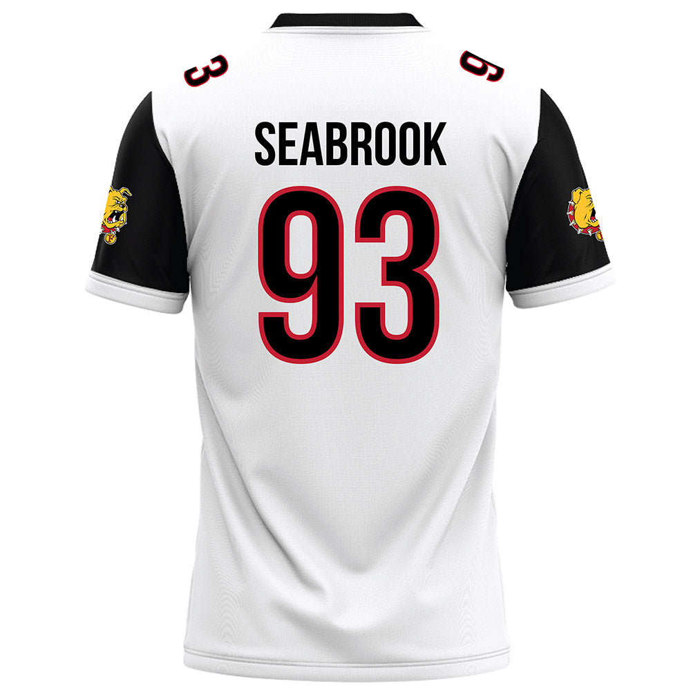 Ferris State - NCAA Football : Erick Seabrook - White Football Jersey-1