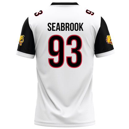 Ferris State - NCAA Football : Erick Seabrook - White Football Jersey-1