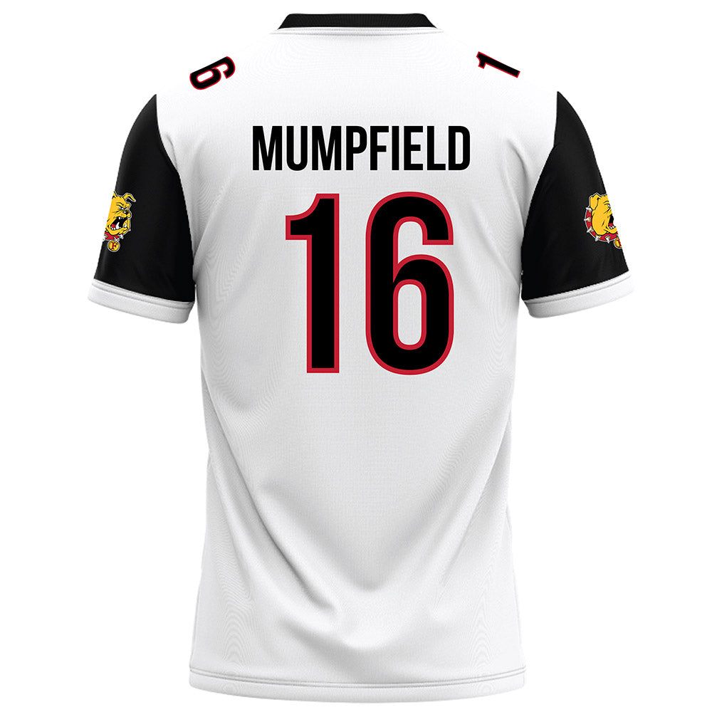 Ferris State - NCAA Football : Leeshaun Mumpfield - White Football Jersey-1