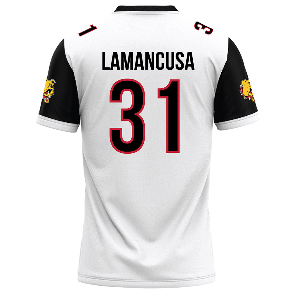 Ferris State - NCAA Football : Jack Lamancusa - White Football Jersey-1