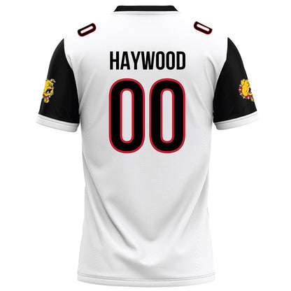 Ferris State - NCAA Football : Zackory Haywood - White Football Jersey-1