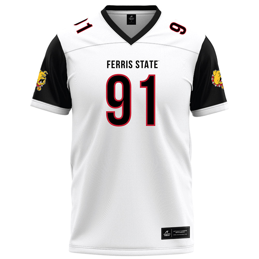 Ferris State - NCAA Football : J-vonne Ruffin - White Football Jersey-0