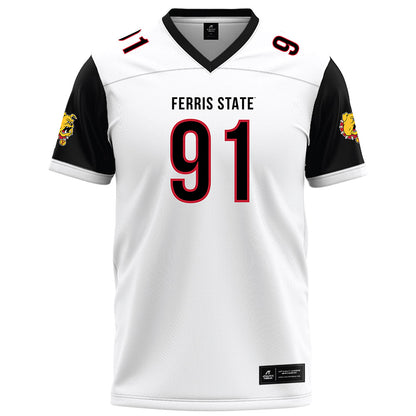 Ferris State - NCAA Football : J-vonne Ruffin - White Football Jersey-0