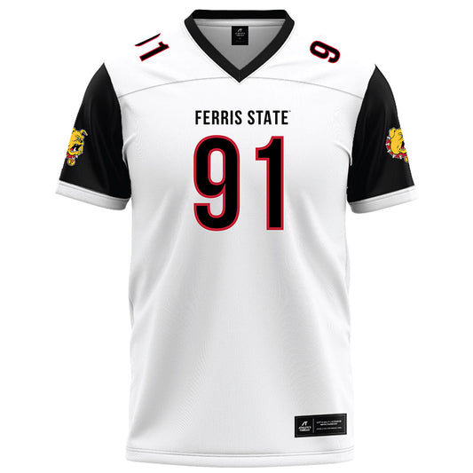 Ferris State - NCAA Football : J-vonne Ruffin - White Football Jersey-0